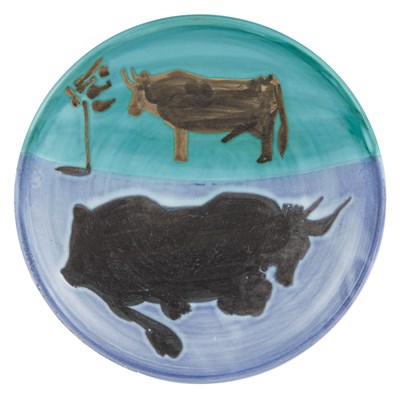 Lot 164 - Pablo Picasso TOROS (A.R. 161) Painted and...