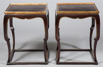 Lot 142 - Pair of Chinese Style Painted and Parcel-Gilt...