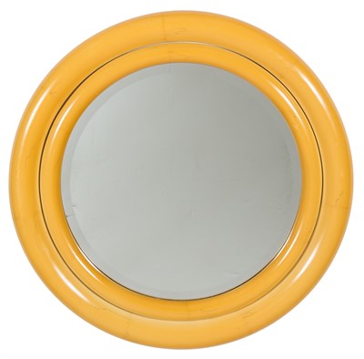 Lot 133 - Regency Style Painted Wood Convex Mirror...