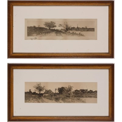 Lot 61 - Ernest C. Rost [RURAL LANDSCAPES WITH HOUSES]...