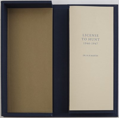 Lot 14 - [ANON.] Hunting License of Dr. H.B. Martin,...