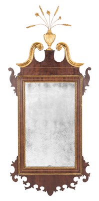 Lot 207 - Federal Style Inlaid and Parcel Gilt Mahogany...