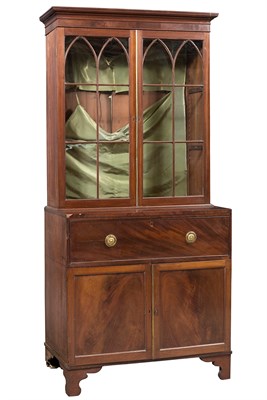 Lot 178 - Regency Mahogany Secretary Bookcase 19th...