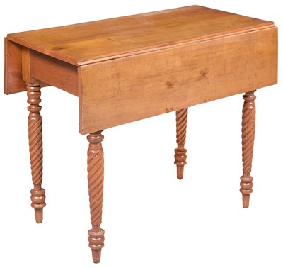 Lot 200 - Classical Cherry Drop-Leaf Table 19th Century...