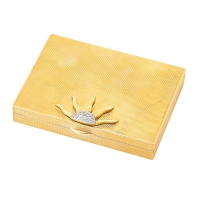 Lot 405 - Gold, Platinum and Diamond Compact, Cartier