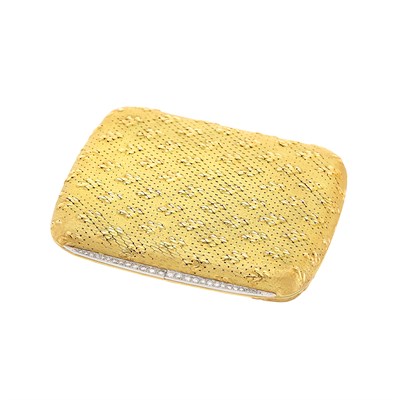 Lot 163 - Gold, Platinum and Diamond Compact, Van Cleef & Arpels, France