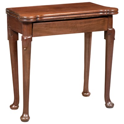 Lot 222 - George II Mahogany Fold-Over Card Table 18th...