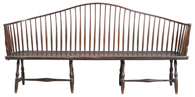 Lot 160 - Windsor Serpentine Settee New England, early...