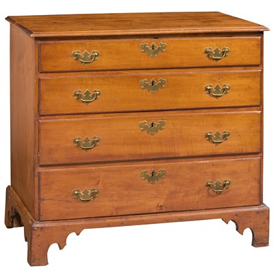 Lot 306 - Chippendale Maple Chest of Drawers New England,...