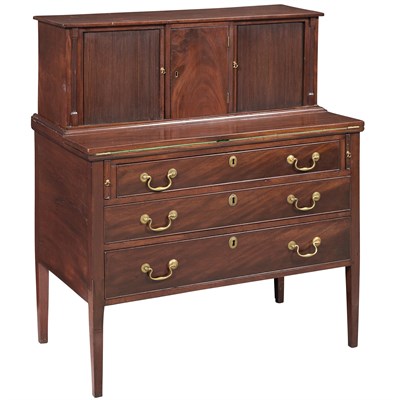 Lot 314 - Federal Mahogany Tambour Secretary Desk New...