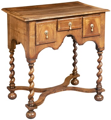 Lot 190 - William and Mary Style Inlaid Walnut Dressing...