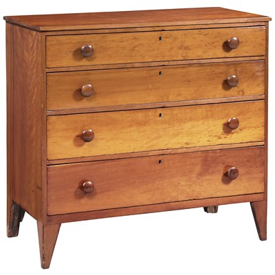 Lot 144 - Federal Maple Chest of Drawers 19th Century...