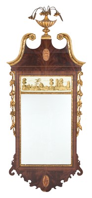 Lot 192 - Federal Style Parcel Gilt and Inlaid Mahogany...