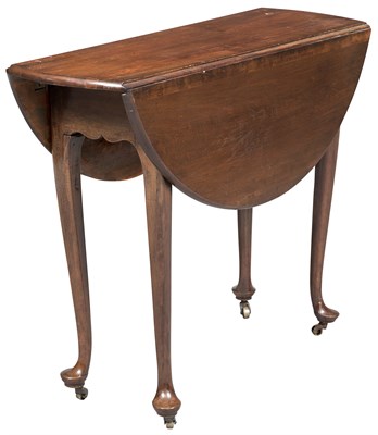 Lot 280 - Queen Anne Mahogany Drop-Leaf Table With...