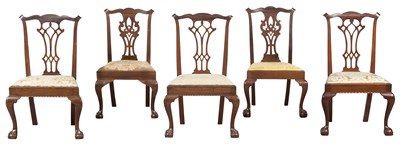 Lot 250 - Assembled Set of Three Chippendale Mahogany...