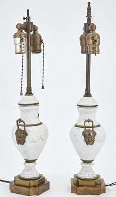 Lot 244 - Pair of Louis XVI Style Metal Mounted Bisque...