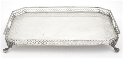 Lot 322 - Portuguese Silver Gallery Tray Porto, 20th...