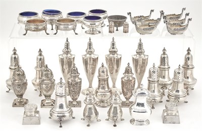 Lot 186 - Group of American and Continental Silver Salt...