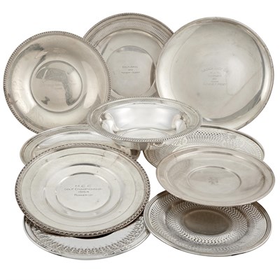 Lot 198 - Group of Nine American Sterling Silver...