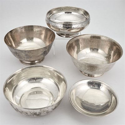 Lot 200 - Group of Five Sterling Silver Bowls Including...