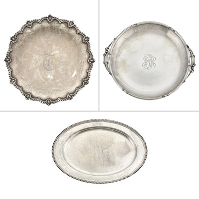 Lot 201 - Three American Sterling Silver Trays...