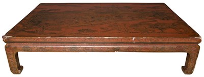 Lot 86 - Chinese Red, Black and Gilt Lacquer Decorated...