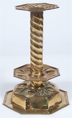 Lot 341 - Pair of English Brass Repoussé-Decorated...