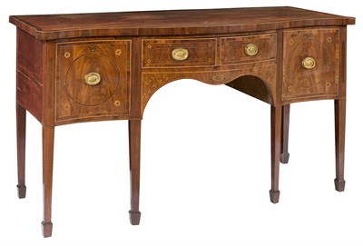Lot 450 - George III Inlaid Mahogany and Marquetry...