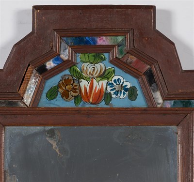 Lot 524 - Continental Red Stained Pine and Eglomisé...