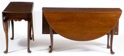 Lot 444 - Queen Anne Mahogany Drop-Leaf Dining Table...