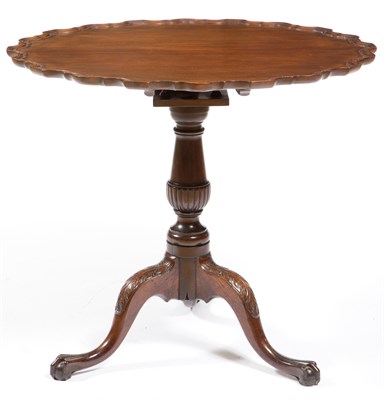 Lot 448 - Chippendale Style Mahogany Tilt-Top Tea Table...