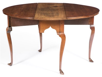Lot 417 - Queen Anne Carved Walnut Drop Leaf Table...