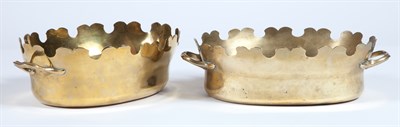 Lot 489 - Pair of Brass Monteiths Length over handles 12...