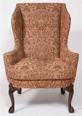 Lot 322 - George II Style Mahogany Stained Upholstered...