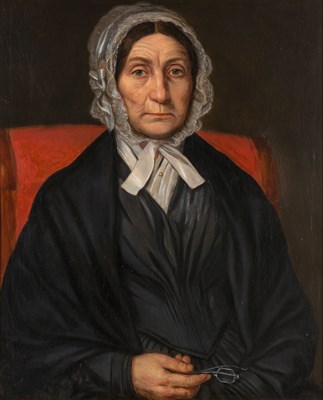 Lot 4 - American School 19th Century Portrait of Mrs....