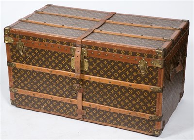 Lot 549 - Louis Vuitton Leather Trunk Height 19 1/4...