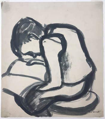 Lot 22 - Will Barnet American, 1911-2012 Boy Reading,...