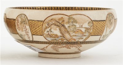 Lot 242 - Japanese Satsuma Pottery Bowl Height 2 1/8...