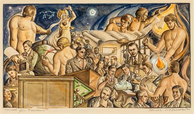 Lot 66 - Elmer William Brown American, 1909-1971 Mural...