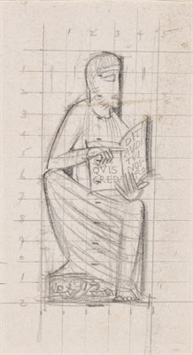 Lot 160 - Eric Gill English, 1882-1940 Man Holding Book:...