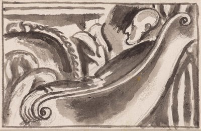 Lot 174 - Duncan Grant English, 1885-1978 Man in Chair...