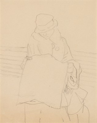 Lot 207 - Gwen John British, 1876-1939 Woman in Railway...