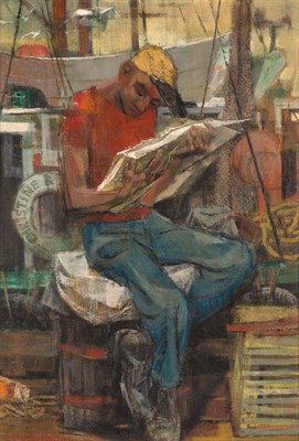 Lot 220 - Charles Keller American, 1914-2006 Fishing...