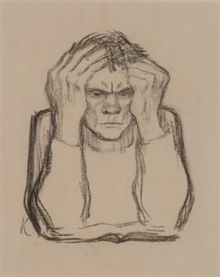 Lot 231 - Kathe Kollwitz German, 1867-1945 Der Lesende,...