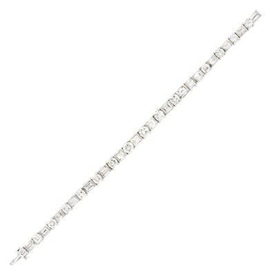 Lot 220 - Platinum and Diamond Bracelet