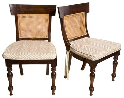 Lot 133 - Set of Four Regency Style Mahogany Caned Side...