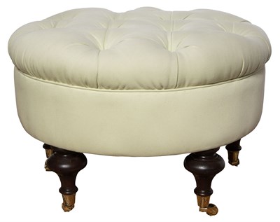 Lot 139 - George IV Style Upholstered Stained Wood...