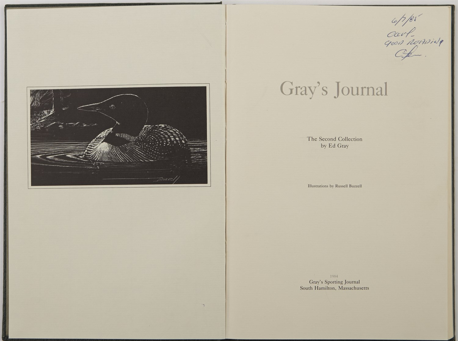Lot 84 - GRAY, ED Gray's Journal. South Hamilton:...