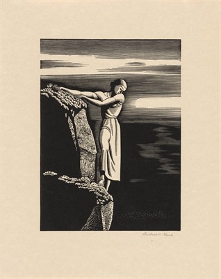 Lot 91 - Rockwell Kent (1882-1971) GIRL ON A CLIFF...