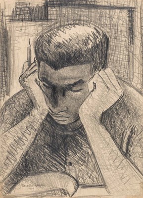 Lot 254 - Samella Lewis American, b. 1924 Boy Reading,...